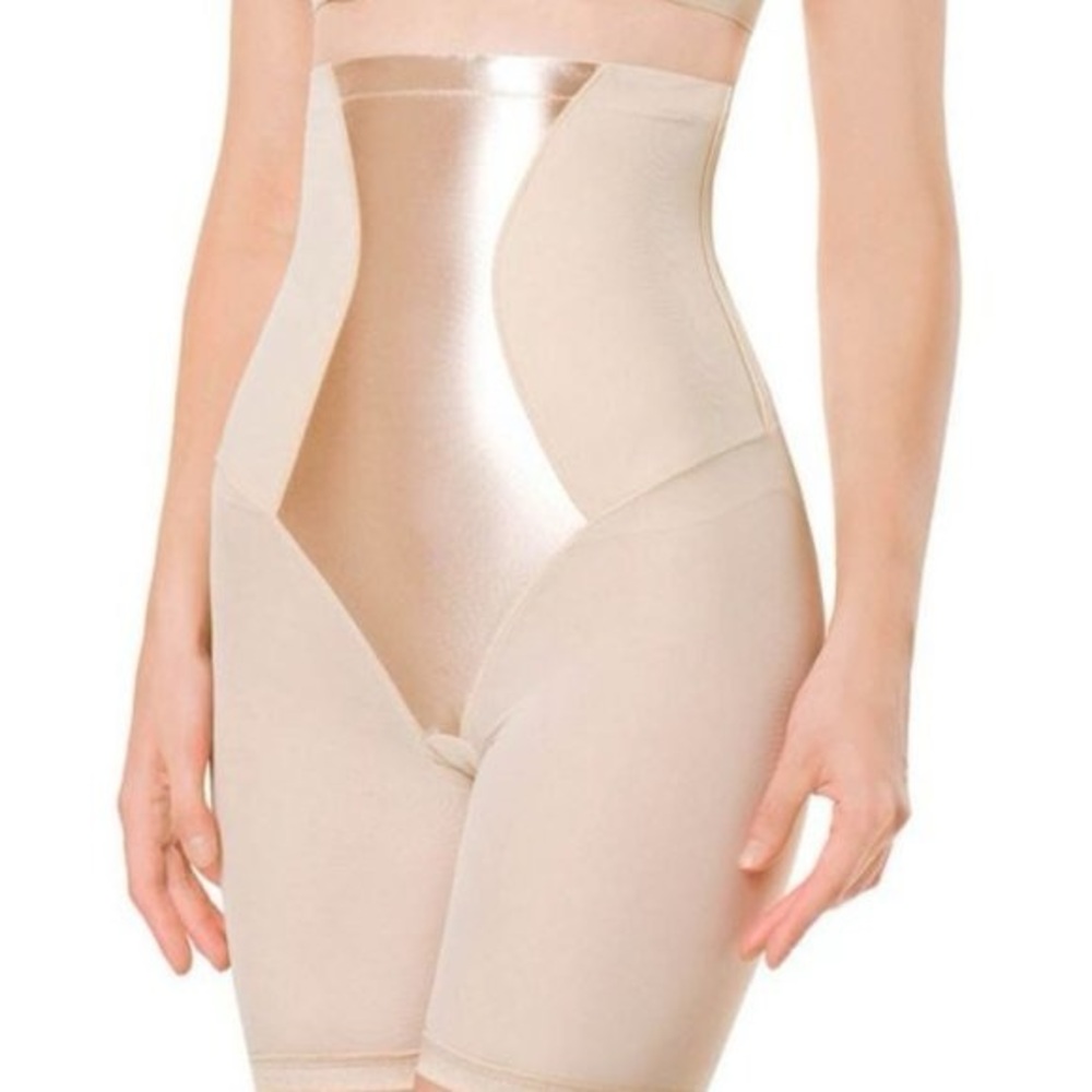 Maidenform High-Waisted Shapewear in Cream and Gold
